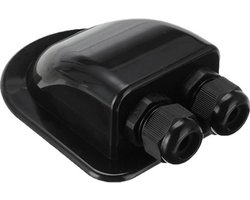 Dubbele Dakdoorvoer Voor Zonnepaneel - Waterdicht - Dubbel - Zwart - Geschikt voor Caravan, Camper & Boot