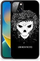 Smartphone Hoesje iPhone 14 Plus TPU Bumper met Zwarte rand Skull Hair
