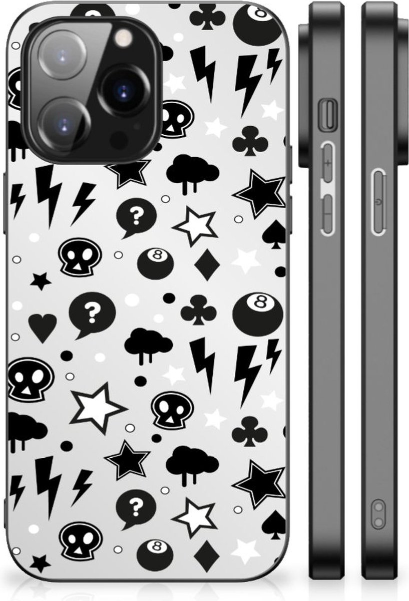 Back Cover voor Telefoonhoesje iPhone 14 Pro Max Silver Punk