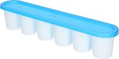 Grands glaçons/moules à glaçons avec couvercle bleu 30 cm - 6 blocs par plateau