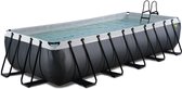 EXIT Black Leather zwembad 540x250x100cm met zandfilterpomp - zwart