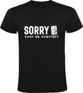 Sorry voor de overlast Heren T-shirt | Feestje | DJ | Rock | Hardrock | Band | Speaker | Carnaval | Muziek | Drank | Feest | Party | Fuif | Verjaardagsfeest