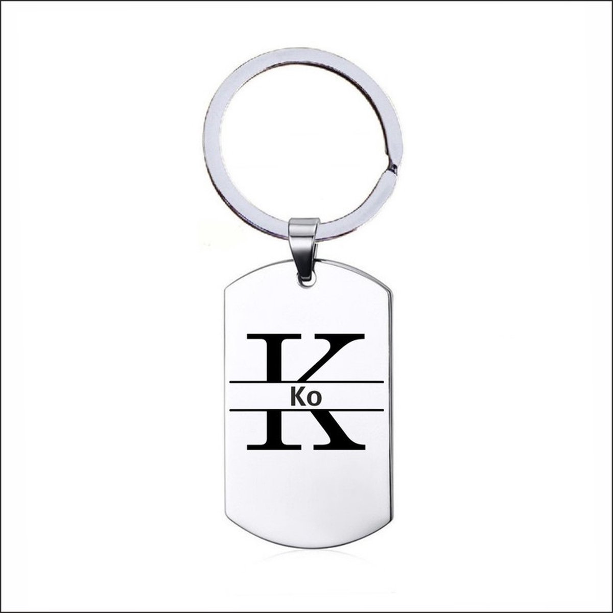 Sleutelhanger RVS Met Naam - Ko