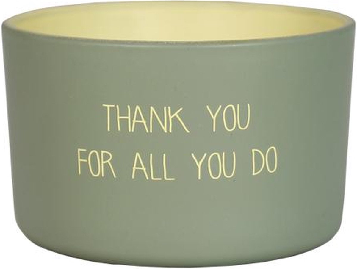My Flame Buitenkaars - Thank you for all you do - Geur Bella Citronella Wit