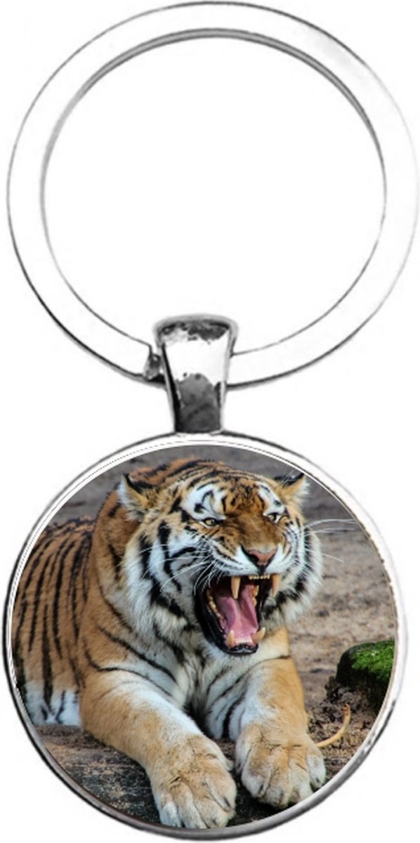 Sleutelhanger Glas - Tijger