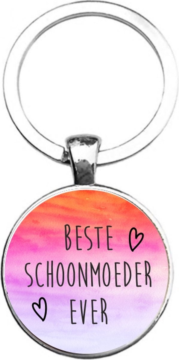 Sleutelhanger Glas - Beste Schoonmoeder Ever