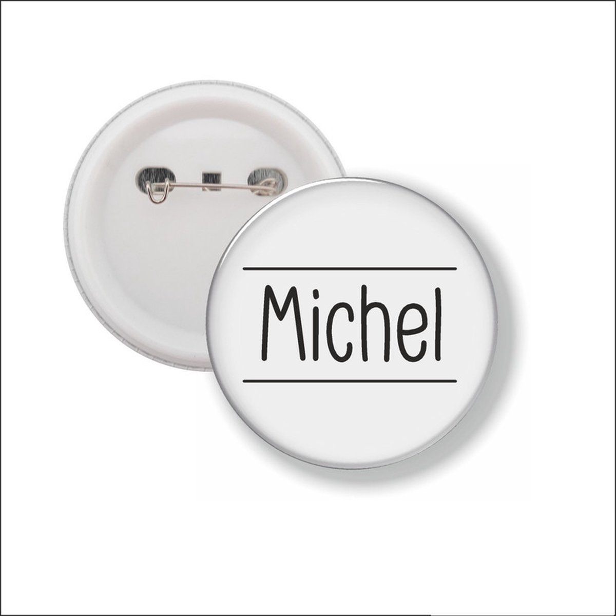 Button Met Speld 58 MM - Michel