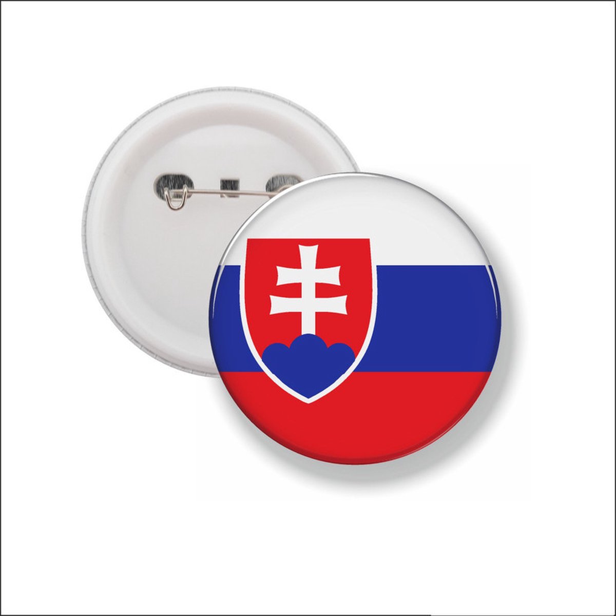 Button Met Speld 58 MM - Vlag Slowakije