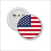 Button Met Speld 58 MM - Vlag USA