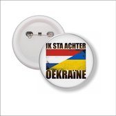 Button Met Speld - Ik Sta Achter Oekraine - Vlag Nederland Vlag Oekraine