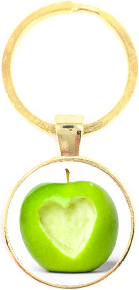 Sleutelhanger Glas - Appel Liefde