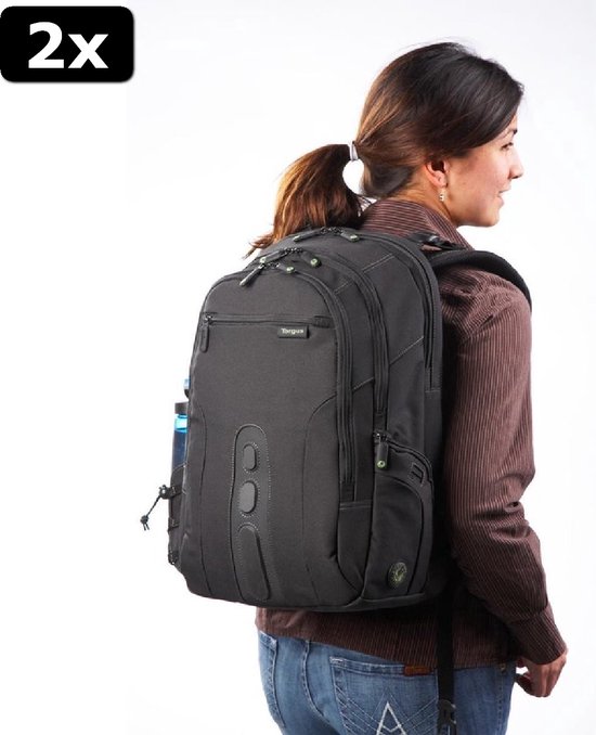 2x Targus Eco Spruce Laptop rugzak 1515.6 Zwart