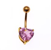 Piercing Nombril - Or Diamant Rose