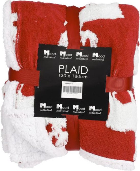 In The Mood Rendier Plaid 180 x 130 cm - Rood