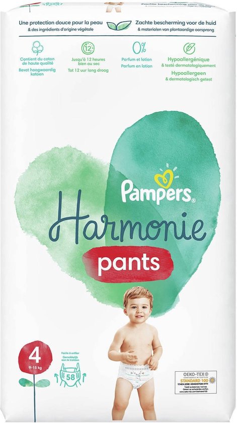 Pampers Harmonie / Pantalon Taille 4 (9-15kg) Pantalon à couches - 24  pièces 