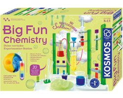 KOSMOS Big Fun Chemistry - Experimenteerset - 20 Veilige Scheikundeproeven - Compleet Laboratorium Station - Maak Slijm, Kleurreacties en Bruisende Experimenten - STEM Speelgoed - Vanaf 8 Jaar