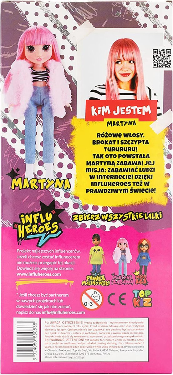 Influ Heroes - Pop Miss Martyna - Accessoire - Hoogte 23 cm van Mattel — afbeelding 2