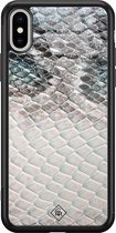 Casimoda® hoesje - Geschikt voor iPhone Xs Max - Oh My Snake - Luxe Hard Case Zwart - Backcover telefoonhoesje - Zwart