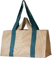 Lunch bag, Bio, Katoen, Blauw Marine, XL - Pebbly