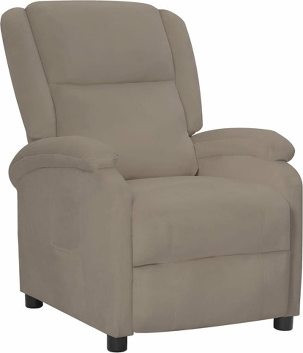 vidaXL Fauteuil - verstelbaar - fluweel - lichtgrijs