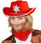 Widmann - Cowboy & Cowgirl Kostuum - Beruchte Sheriff Van Kidstown Cowboyhoed Kind Rood - rood - Carnavalskleding - Verkleedkleding