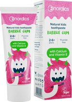 Nordics - Kindertandenborstel + Tandpasta - Valuepack - Bubblegum - 2/6 jaar