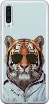 Coque Samsung Galaxy A70 - Tigre sauvage - Coque souple - Blauw - Coque en Siliconen pour téléphone - Tigre - Casimoda
