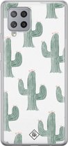 Casimoda® hoesje - Geschikt voor Samsung A42 - Cactus Print - Backcover - Siliconen/TPU - Groen