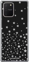 Casimoda® hoesje - Geschikt voor Samsung S10 Lite - Falling Stars - Backcover - Siliconen/TPU - Zwart