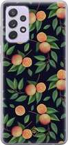 Casimoda® hoesje - Geschikt voor Samsung A72 - Fruit / Sinaasappel - Backcover - Siliconen/TPU - Multi