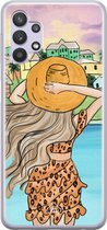 Casimoda® hoesje - Geschikt voor Samsung A32 5G - Sunset Girl - Backcover - Siliconen/TPU - Multi