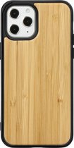 Mobiq - Houten Backcover iPhone 14 Pro Hoesje - bamboe
