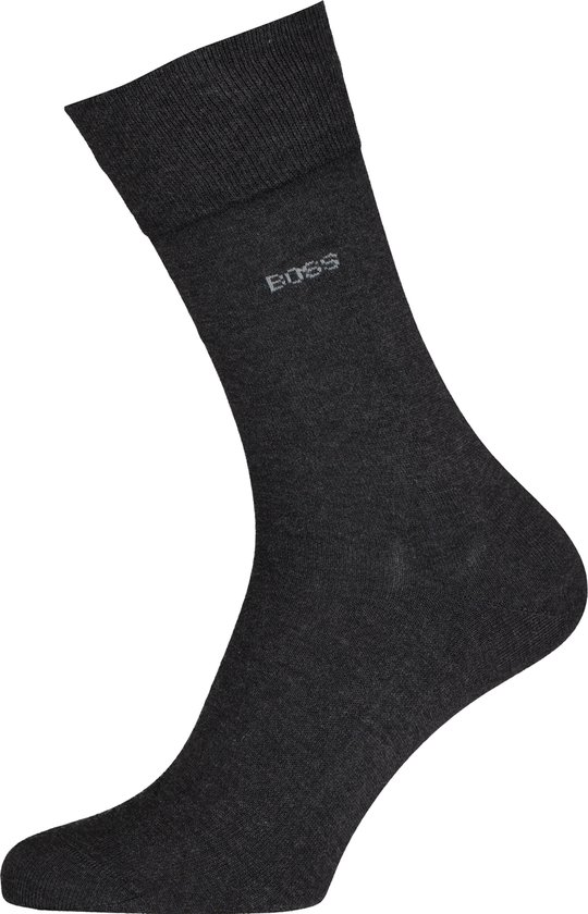 BOSS George uni (1-pack) - herensokken katoen - antraciet grijs - Maat: 39-40