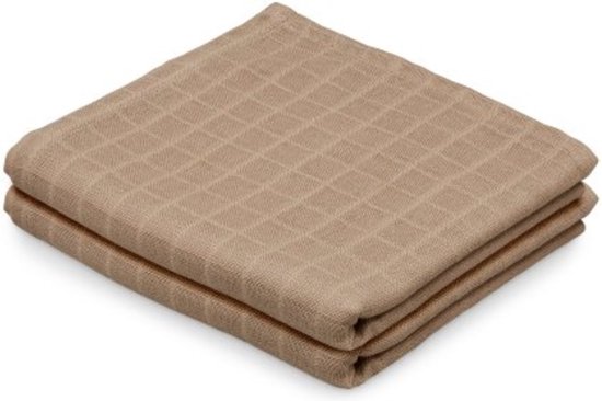 Cam Cam hydrofiele doeken set van twee 70x70 - camel/bruin