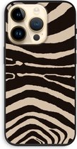 Case Company® - Hoesje geschikt voor iPhone 14 Pro hoesje - Arizona Zebra - Biologisch Afbreekbaar Telefoonhoesje - Bescherming alle Kanten en Schermrand