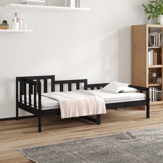 Prolenta Premium – Slaapbank 90×190 cm massief grenenhout zwart