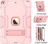 Geschikt Voor iPad Hoes 9/8/7 Generatie - 10.2 Inch - 9e/8e/7e Generatie - 2021/2020/2019 - Hoesje - Shockproof Case Cover - Met Standaard - Extra Stevig - Schokbestendig - Lichtroze