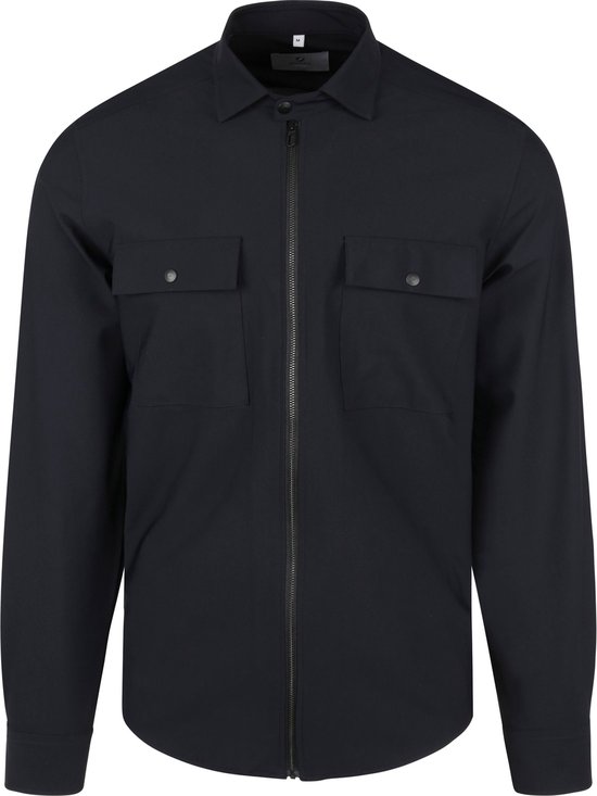 Suitable - Jacket Shirt Donkerblauw - Heren - Maat S - Modern-fit