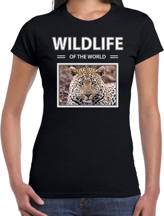 Dieren foto t-shirt Jaguar - zwart - dames - wildlife of the world - cadeau shirt jaguars liefhebber L