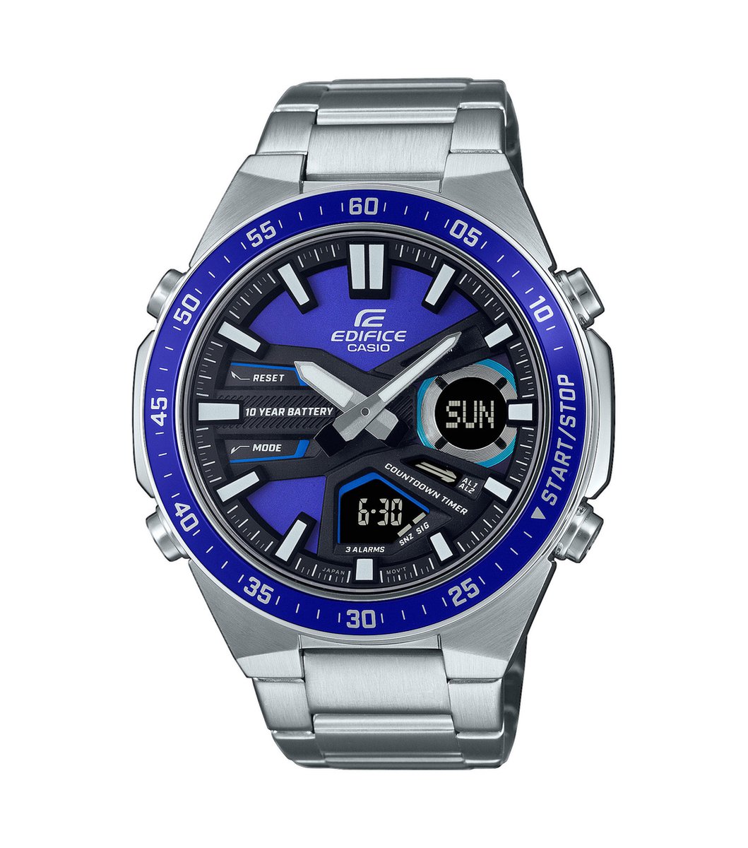 Casio Edifice EFV-C110D-2AVEF Herenhorloge 46,9 mm - Zilverkleurig