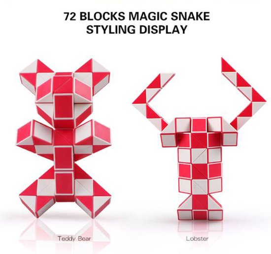 Thumbnail van een extra afbeelding van het spel qiyi snake puzzel - 24 blocks - ROOD