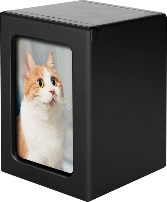 Huisdier crematie doos met fotolijst kat urnen voor as huisdier urnen kat  crematie... | bol.com