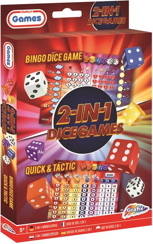 Afbeelding van het spel Grafix 2-in-1 Dobbelspel - Bingo Dice