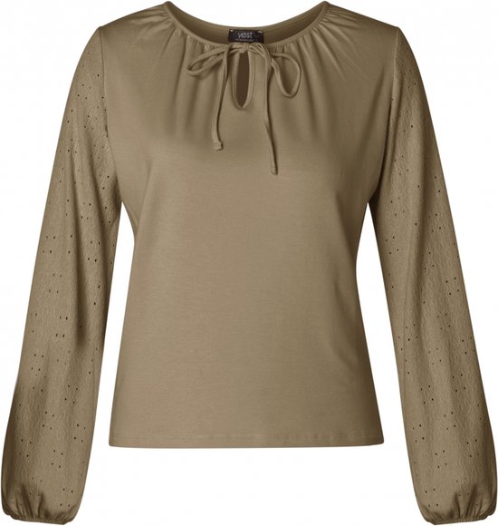 YESTA Bettine Jersey Shirt - Soft Army - maat 1(48)