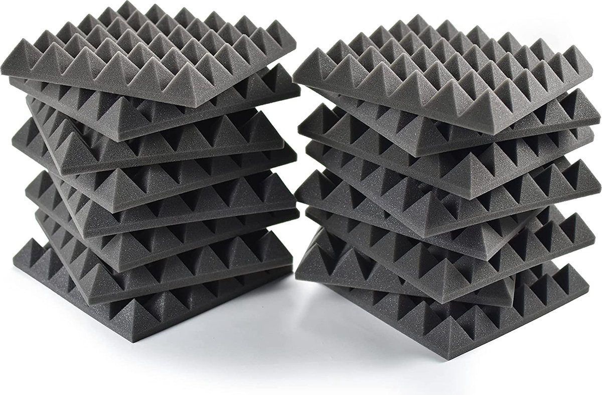 Geluidsisolatieplaten - Foam-Isolatieplaten-– Akoestische Panelen – Geluidsdemper – Studioschuim –– Acoustic Foam Panels