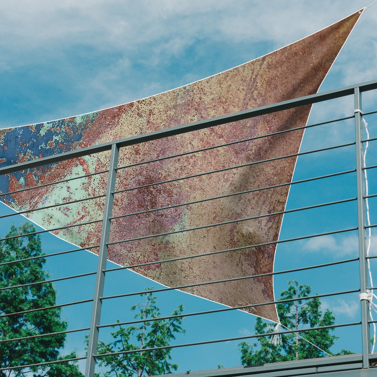 MuchoWow® - Schaduwdoek - Roest - Metaal - Staal - 96% UV-bestendig - Hoogwaardig polyeste