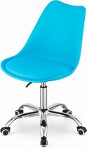 ALBA - Bureaustoel - draaistoel - met wieltjes - blauw