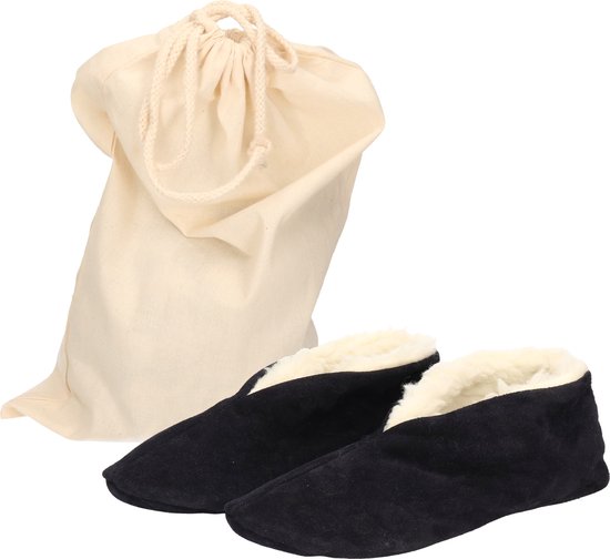 Chaussons/chaussons pour enfants espagnols marine en cuir véritable/daim taille 30 avec sac de rangement pratique - Pour les enfants