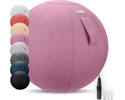 Dynaseat – Ergonomische Zitbal voor Kantoor en Thuis – Incl pomp – Roze - 65 cm