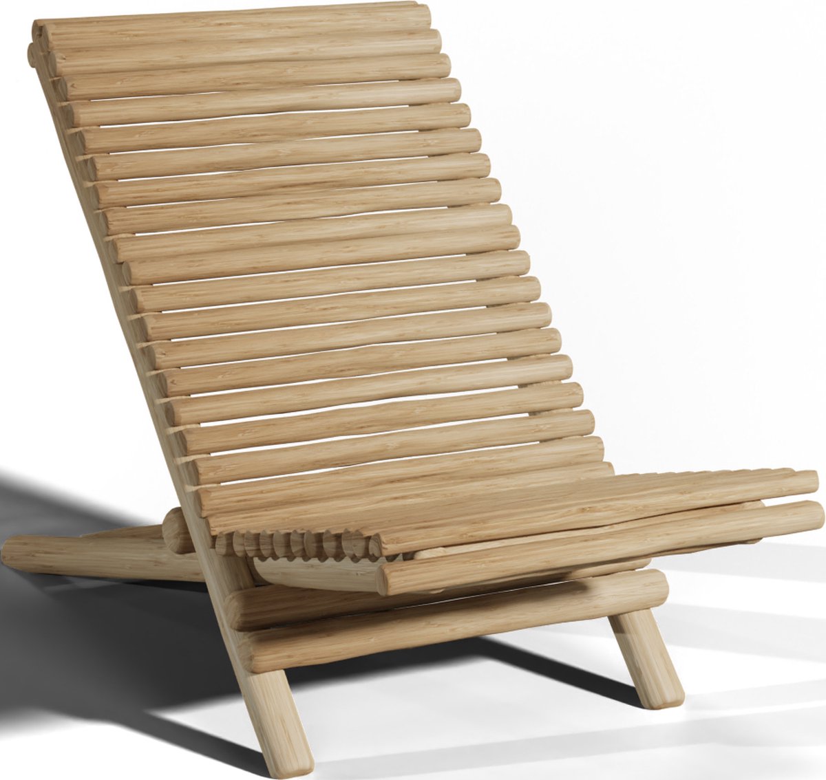Loungestoel voor 1 persoon - Eucalyptushout - 55x55x96cm